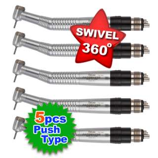 5pcs DELMA® Dental Push Type Quick Couple Swivel Handpieces