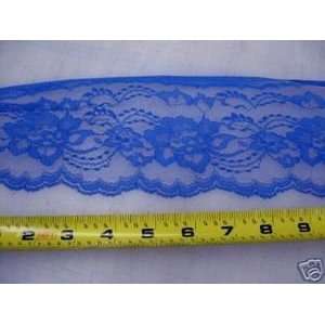   Lace Edge Trim 4 1/2 In Royal Blue Floral LEF02 Arts, Crafts & Sewing