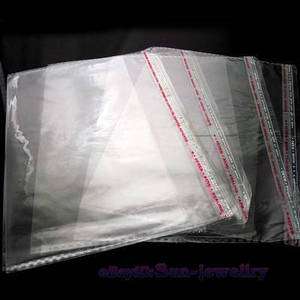 100x Clear Seal Self Adhesive Rectangle Plastic Bags 18x13cm 120135 