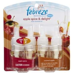 Febreze NOTICEables Refill Apple Spice & Delight 2 ct (Quantity of 4)