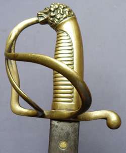 UNUSUAL C.1850 BRITISH LIONSHEAD OFFICER’S SWORD  