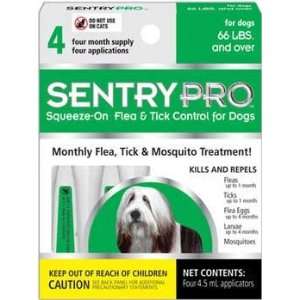 Sergeants Products SentryPro Flea and Tick for Dogs and Puppies 66 lbs 