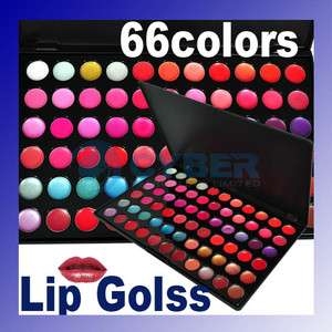 66 Color Makeup Lip Gloss Palette Kit Lipstick Lips Set  