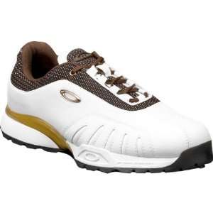  Oakley Semi Auto Mens Golf Shoes   White/Brown / Size 8.0 