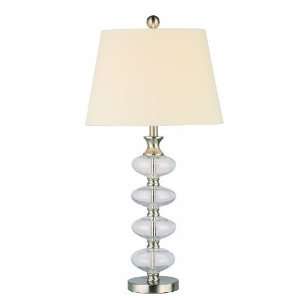  Crestview Nickel & Glass Table Lamp CVABS354