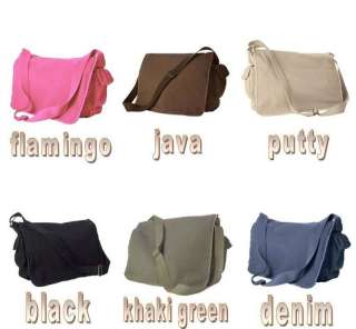 Authentic Pigment Dyed Raw Edge MESSENGER BAG ANY COLOR  