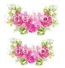 SCRUMPTIOUS ROSES Chic PINK ROSE Swags Shabby Decals~