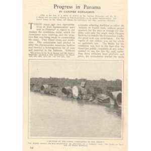   1909 Progress on Panama Canal Colon Cristobal Gatun 