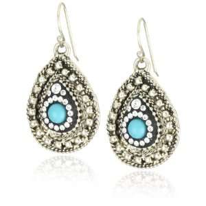  Orit Schatzman Sterling Silver Oxidized Flower Earrings Jewelry