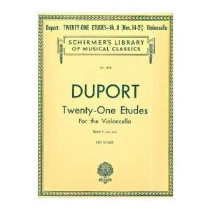  21 Etudes for Cello Book 2 by Jean Pierre Duport Musical 
