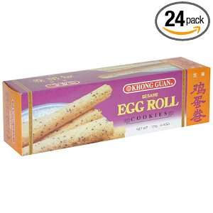 Khong Guan Sesame Roll Cookies, 4.4 Ounce Pack (Pack of 24)  