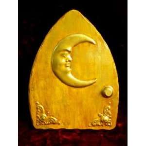    Golden Moonlight Fairy Door Garden Ornament