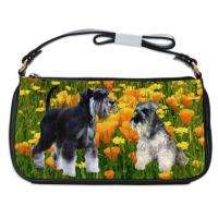Schnauzer Dog Puppy Leather Shoulder Clutch Handbag Bag  