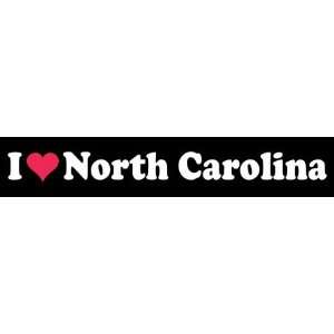  8 I Love Heart North Carolina State Vinyl Decal Sticker 