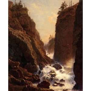   painting name Cascade, By Hazeltine William Stanley