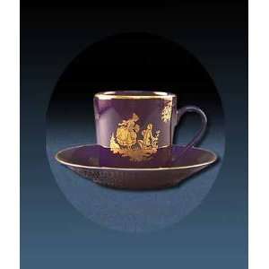    Limoges Porcelain Espresso Cup and Saucer