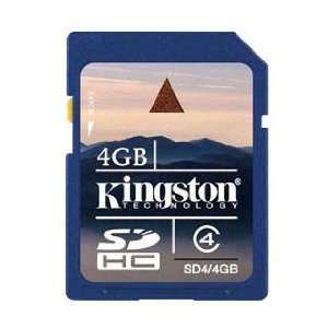  SD4/4GB   Kingston 4GB SDHC Class 4 Flash Card 
