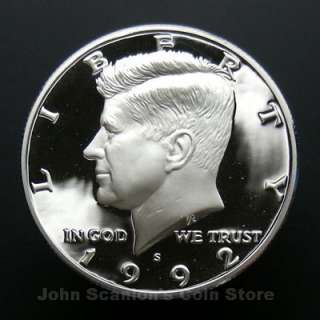 1992 S Kennedy Half Dollar 90% Silver   Gem Proof DCAM  