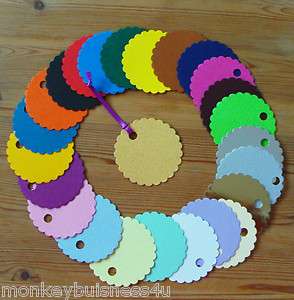 Tag Die Cuts   Scallop Circle Tag   Favour   Wedding   Place Card 