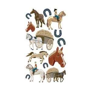 Sticko Puffy Dimensional Stickers Horse Ranch SPP1PVC 1; 3 Items/Order