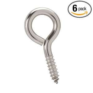  Crown Bolt 62546 Number 8 Zinc Plated Screw Eye, Silver, 6 