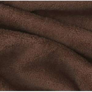  60 Wide Minky Sherpa Suede Brown/Brown Fabric By The 