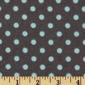  44 Wide Michael Miller Flannel Dumb Dot Grey Fabric By 
