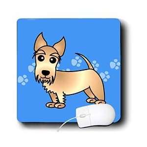   Scottie   Cartoon Dog   Blue with Pawprints   Mouse Pads Electronics