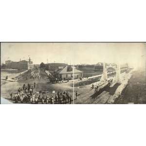  Panoramic Reprint of Industrial parade, July 1904, Zion 