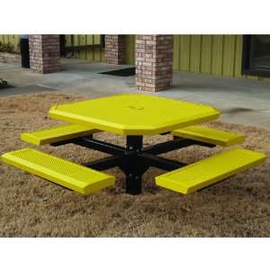   Mount Square Pedestal Table with 4 Attached Seats   T46INFINNVPEDS