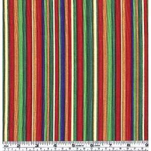  45 Wide Apples and Ginger Stripes Candy Brights Fabric 