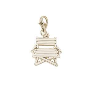 Rembrandt Charms Directors Chair Charm with Lobster Clasp, 14k Yellow 