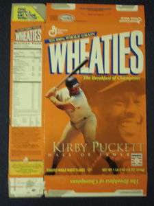 2001 Kirby Puckett/Dave Winfield HOF Wheaties Box  