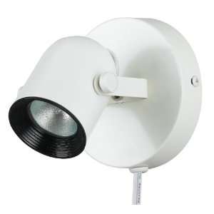   White Contemporary / Modern One Light Wall / Ceiling Mount Track Hea