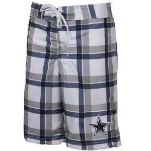    Dallas Cowboys Plaid Fashion Boardshorts   White