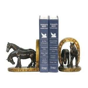 Sterling Industries 91 2062 Horse And Horseshoe   Decorative Bookend 
