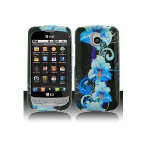  LG P506 Thrive / P505 Phoenix Graphic Case   Blue Flower 