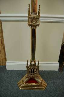 Ornate Gothic Floor Standing Sanctuary Lamp + chalice  