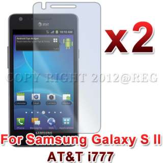 CLEAR LCD SCREEN PROTECTOR COVER GUARD FILM FOR SAMSUNG GALAXY S2 II 