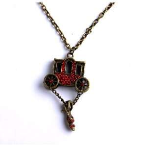  Exclusive Bronze High Heels Dangling Carriage Pendant with 