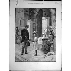   1893 Hospital Saturday Collections Street Child Print