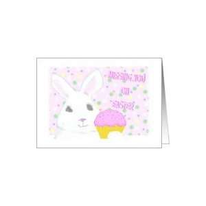  Easter Missing You Bunny Cup Cake Card Health & Personal 