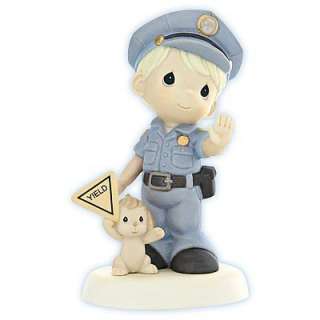 Precious Moments   Police Officer with Dog Figurine  
