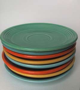   Lot* Vintage Fiesta Ware Orig Colors Plates Cups Saucers Salt & Pepper