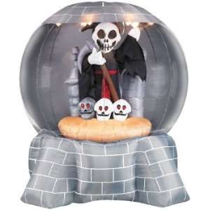  Gemmy Airblown 6 Rotating Grim Reaper & Tombstone Inflatable 