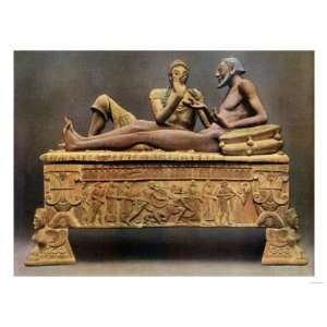  Etruscan Sarcophagus with Two Figures Premium Poster Print 