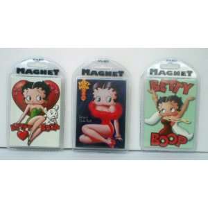  3 Pack Betty Boop Rectangle Magnets. 