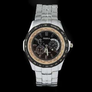 Dail Decoration Luxury Design Mens Quartz Stainless Steel Wristwatch 