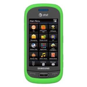  GREEN Soft Silicone Skin Cover Case for Samsung Eternity 2 