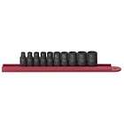 KD Tools 10 Piece 1/4 Drive 6 Point SAE Impact Socket 